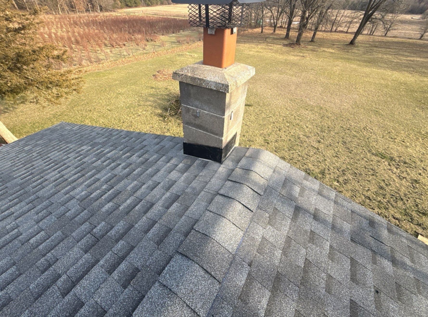 Gallery photos for Hail Damage Roof Replacement with Grey Asphalt Shingles in New Lisbon: Image #2