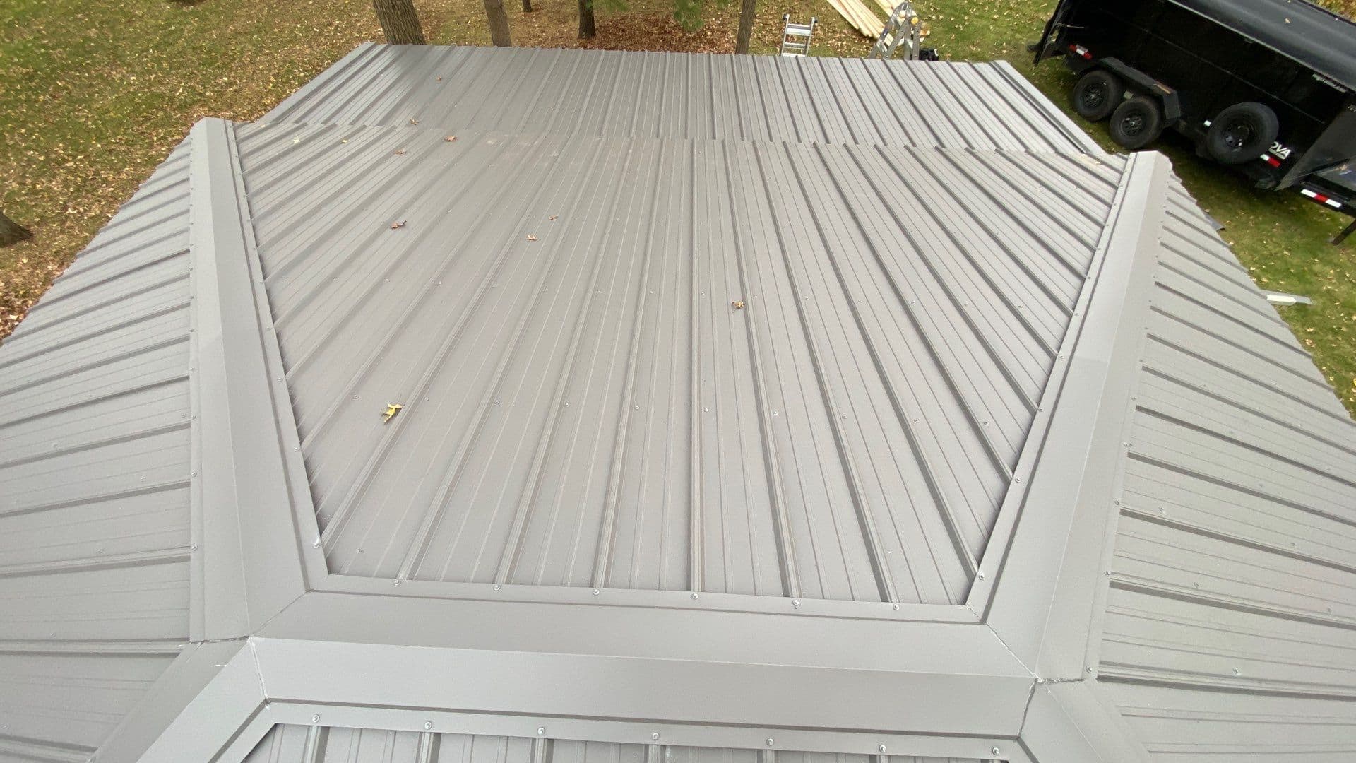 Gallery photos for Old Shingles Out R-Panel Metal Roof In New Lisbon WI: Image #2