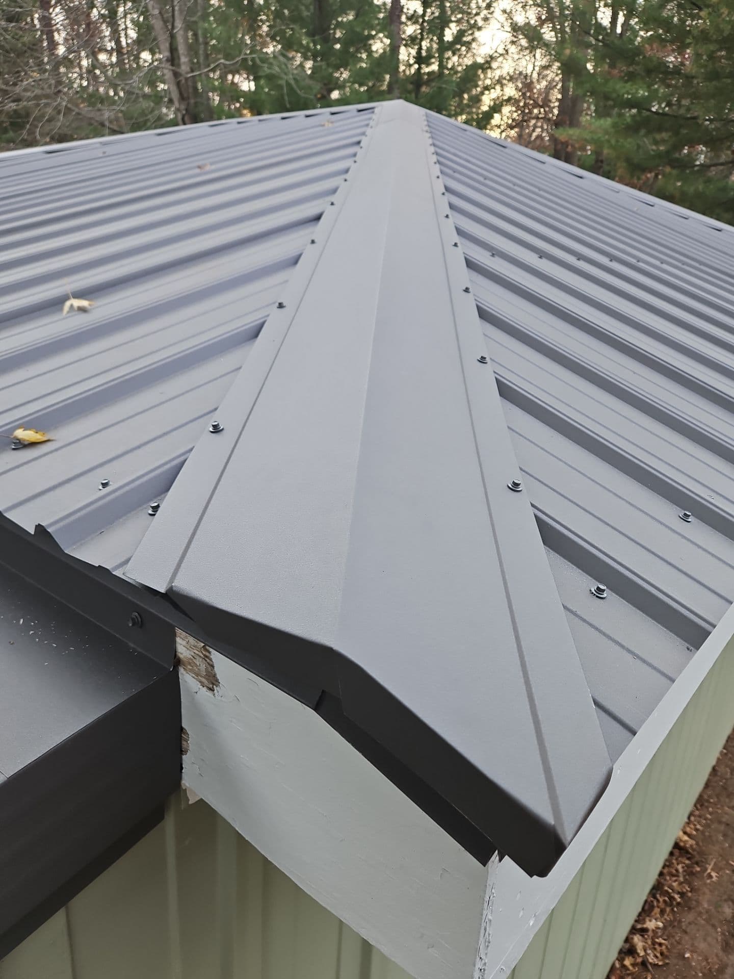 Gallery photos for Old Shingles Out R-Panel Metal Roof In New Lisbon WI: Image #4