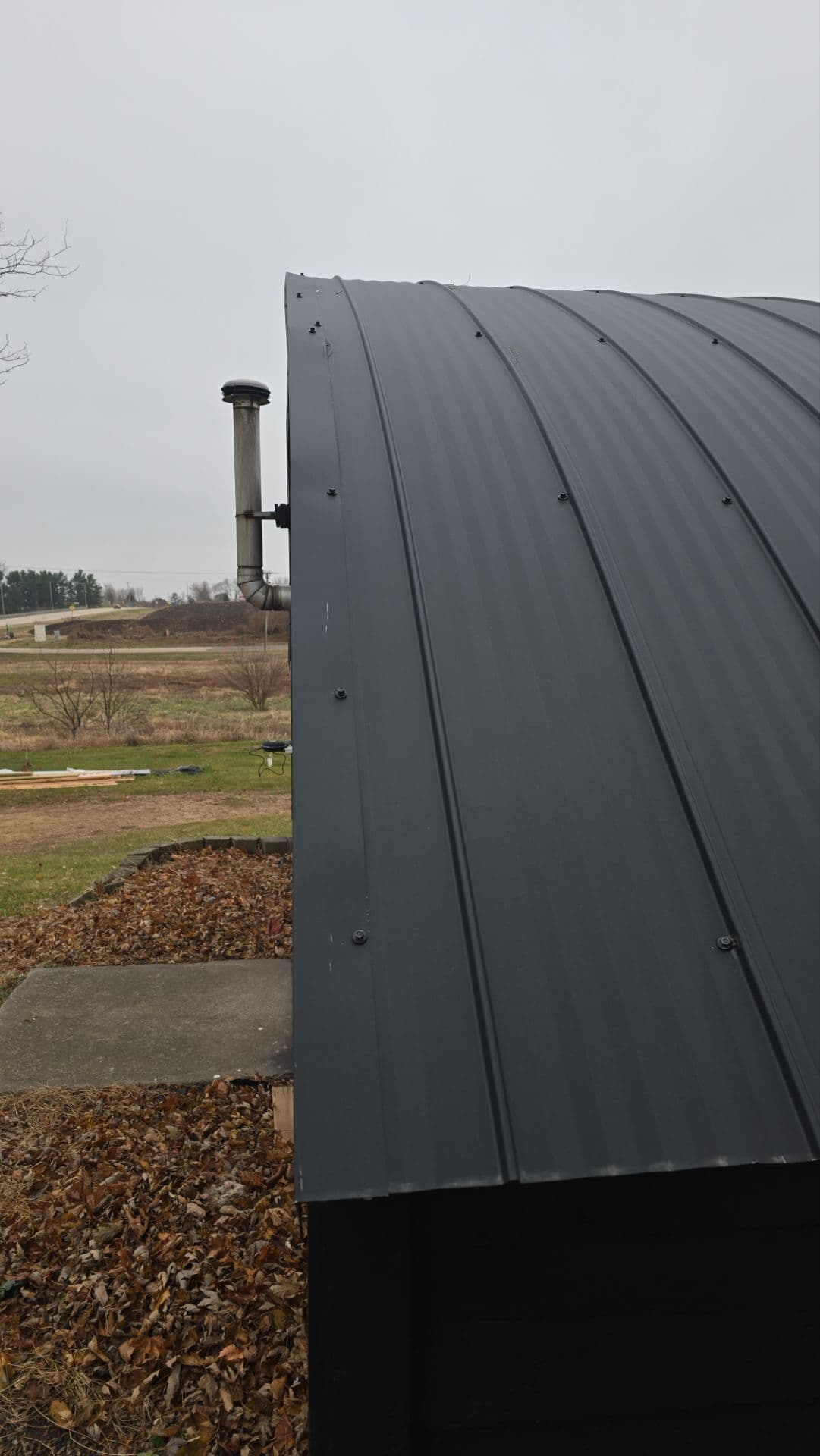 Gallery photos for New Black Flex Metal Roof on Outdated Barrel Roof in Potosi WI: Image #3