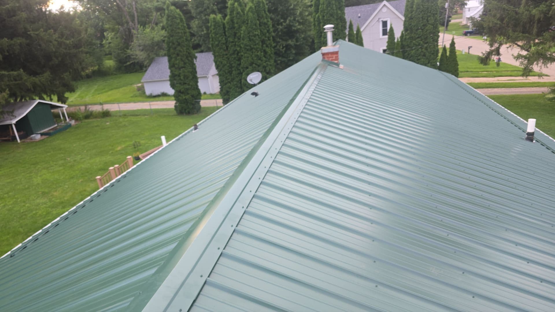 Project Hail Damage Solution with a New Metal Roof in Platteville WI image