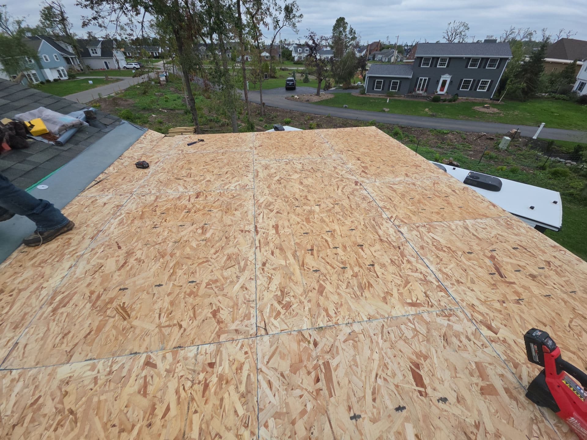 Gallery photos for Tornado Roof Rebuild in Neenah WI - From Tarps to Done: Image #4